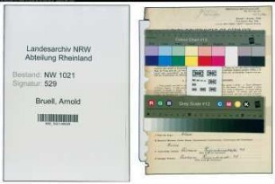 Entnazifizierung Arnold Bruell , geb. 03.11.1891 (Lehrer)