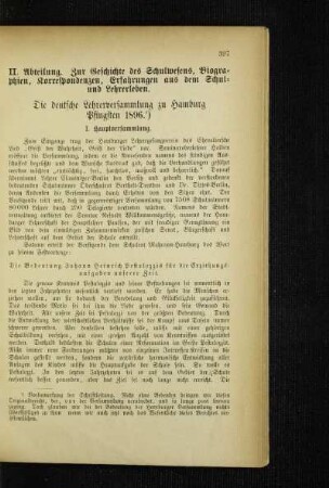 ¬Die¬ deutsche Lehrerversammlung zu Hamburg Pfingsten 1896