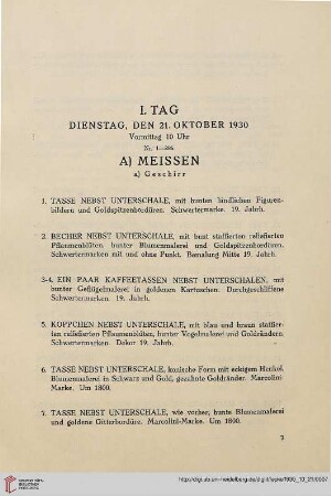 A) Meissen (Nr. 1-286)