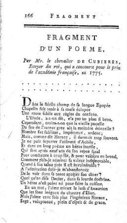 Fragment d'un poeme