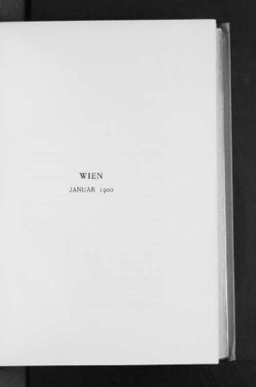 Wien Januar 1900