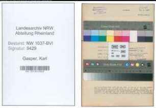 Entnazifizierung Karl Gasper , geb. 01.03.1900 (Studienrat)