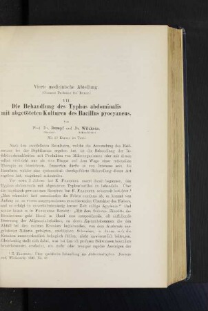 Vierte medicinische Abteilung.