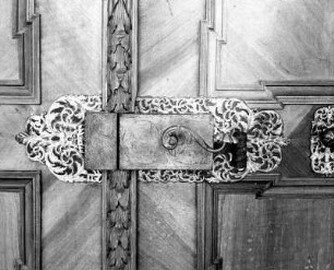 Türschloss : Türschloss. Metall (um 1720). Ottobeuren, Kloster, Benediktinerabtei Ottobeuren, Raum, Vorraum zum Kaisersaal