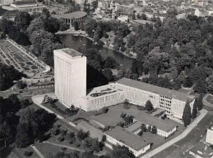 Luftbildaufnahmen von Karlsruhe. Südstadt - Neubau Karlsruher Lebensversicherung