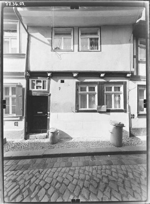 Quedlinburg, Kramerstraße 7. Wohnhaus (um 1680). Straßenfront