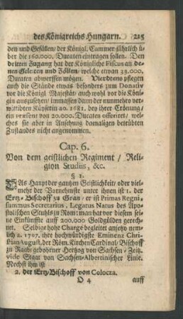 Cap. 6. Von dem geistlichen Regiment / Religion Studiis, &c.
