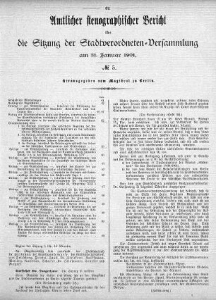 No. 5, 31. Januar 1901