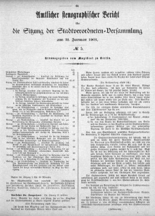 No. 5, 31. Januar 1901