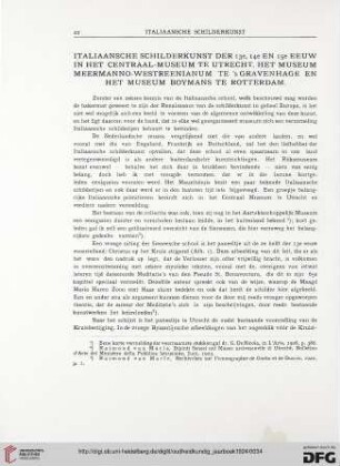 3.Ser. 4.1924: Italiaansche Schilderkunst der 13e, 14e en 15e Eeuw in het Centraal-Museum te Utrecht, het Museum Meermanno-Westreenianum te s' Gravenhage en het Museum Boymans te Rotterdam