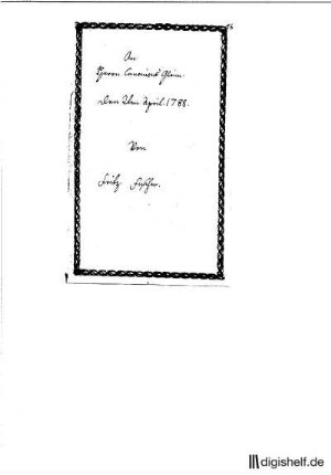 16: Brief von Fritz Fischer an Johann Wilhelm Ludwig Gleim : Ehefrau Fischer ; Dortchen Fischer