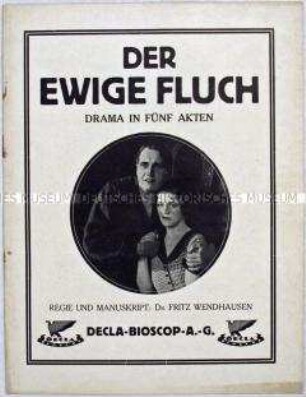 Programmheft zu dem deutschen Spielfilm "Der ewige Fluch"