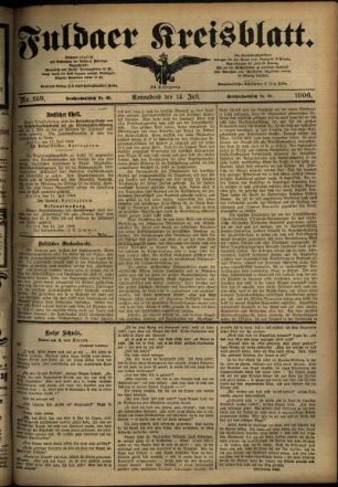 Ausgabe vom Samstag, den 14. Juli 1906.