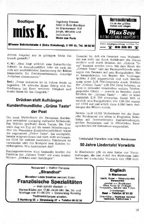 50 Jahre Liedertafel Vorwärts : Liedertafel Vorwärst von 1928, Blankenese