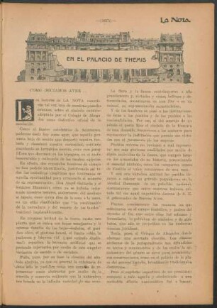 En la palacio de Themis : Como declamos ayer...