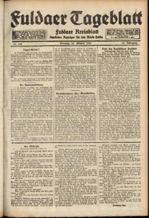 Ausgabe vom Dienstag, den 25. Oktober 1921.