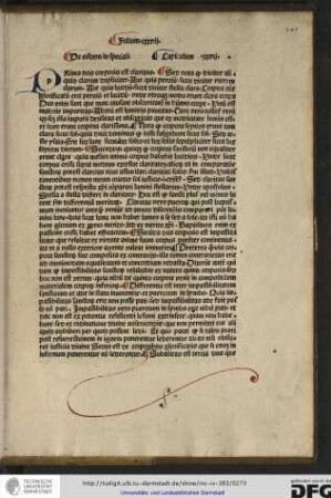 Prima dos corporis est claritas. Sed nota quod dicitur aliquid clarum dupliciter...