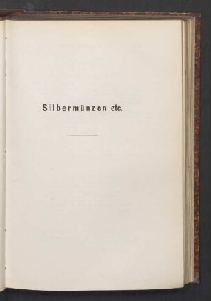 Silbermünzen etc