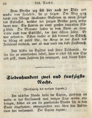 Siebenhundert zwei und funfzigste Nacht