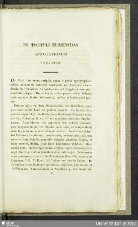 In Aeschyli Eumendias : annotationum