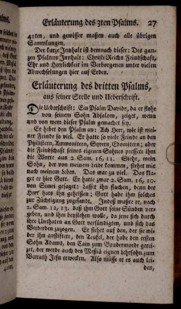 Erläuterung des dritten Psalms, [...].
