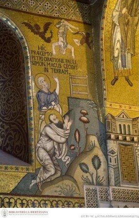 Bildprogramm, Szenen aus der Geschichte der heiligen Petrus und Paulus, Sturz des Simon Magus