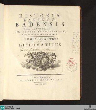 5: Historia Zaringo Badensis