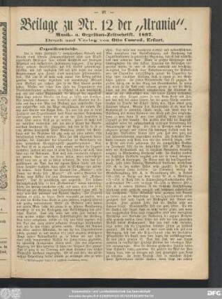 Beilage zu Nr. 12 der „Urania“.