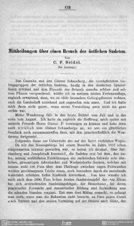Mittheilungen über einen Besuch der östlichen Sudeten