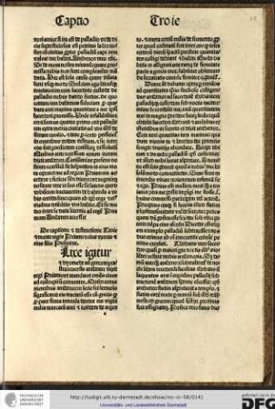 De captione et destructione Troie et morte regis Priami et eius vxoris et eius filie Polixene.