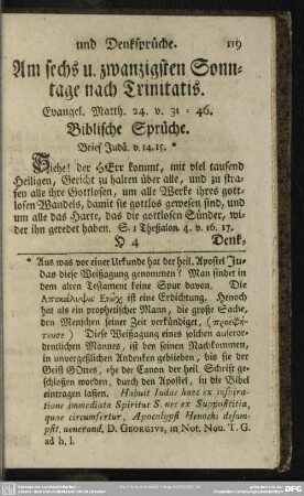 Am sechs u. zwanzigsten Sonntage nach Trinitatis