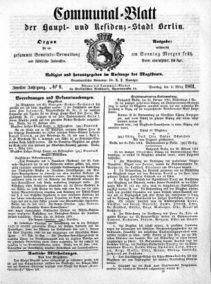 1861,9: No. 9, 3. März 1861