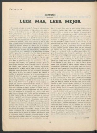 Carrusel - Leer mas, leer mejor