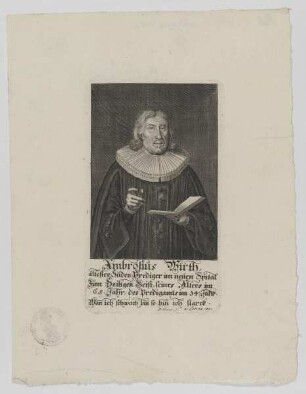 Bildnis des Ambrosius Wirth