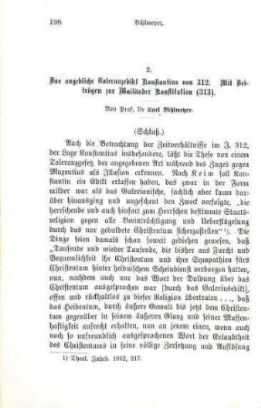 198-224 Das angebliche Toleranzedikt Konstantins von 312