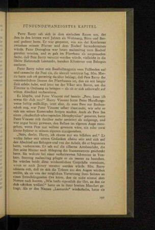 Fünfundzwanzigstes Kapitel