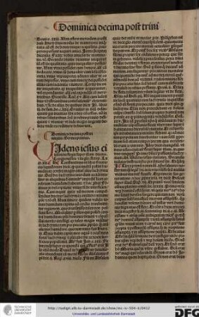 Dominica decima post trinitatis.