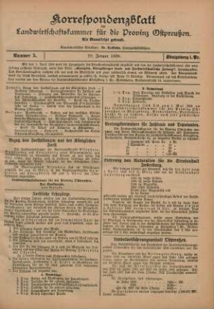 Nummer 5. 29. Januar 1908.