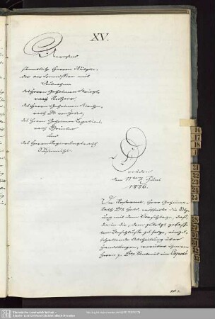 XV., 11. Juni 1856