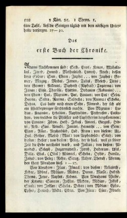 Das erste Buch der Chronike