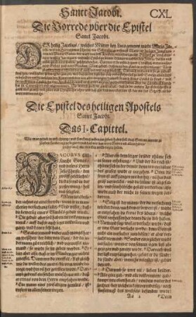 Die Epistel des heiligen Apostels Sanct Jacobi.