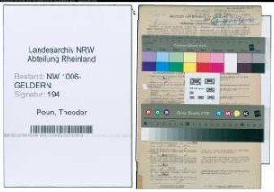 Entnazifizierung Theodor Peun , geb. 16.02.1909 (Verw.Angestellter)