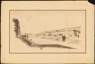 Tonfilmatelier der UFA (Universum Film AG), Potsdam-Babelsberg: Perspektivische Ansicht