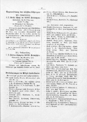 Veränderungen im Mitgliederbestande