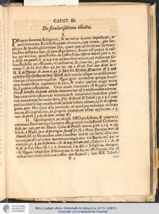CAPUT. III. De Secularisatione illicita.