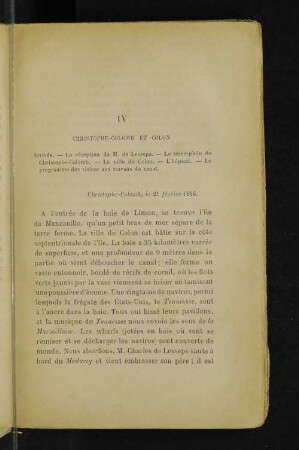 IV Christophe-Colomb et Colon