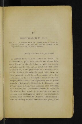 IV Christophe-Colomb et Colon