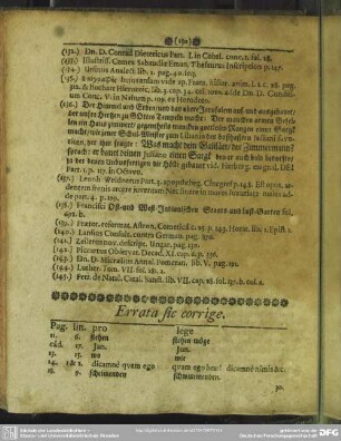 Errata sic corrige