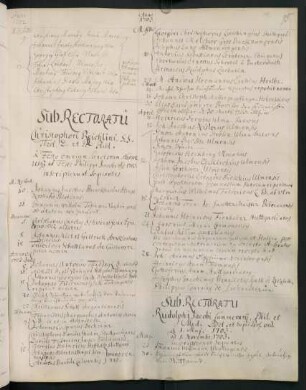 Winterhalbjahr 1702/1703. Rektorat Christoph Reuchlin