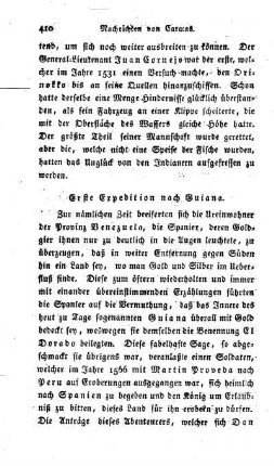 Erste Expedition nach Guiana.